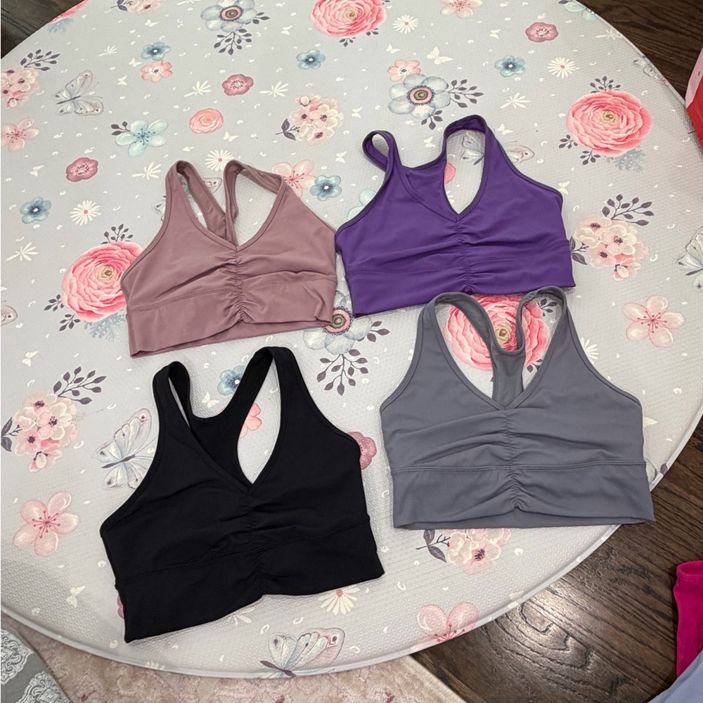 CRZ YOGA Crop Sports Bras Bundle of 4. Size Small